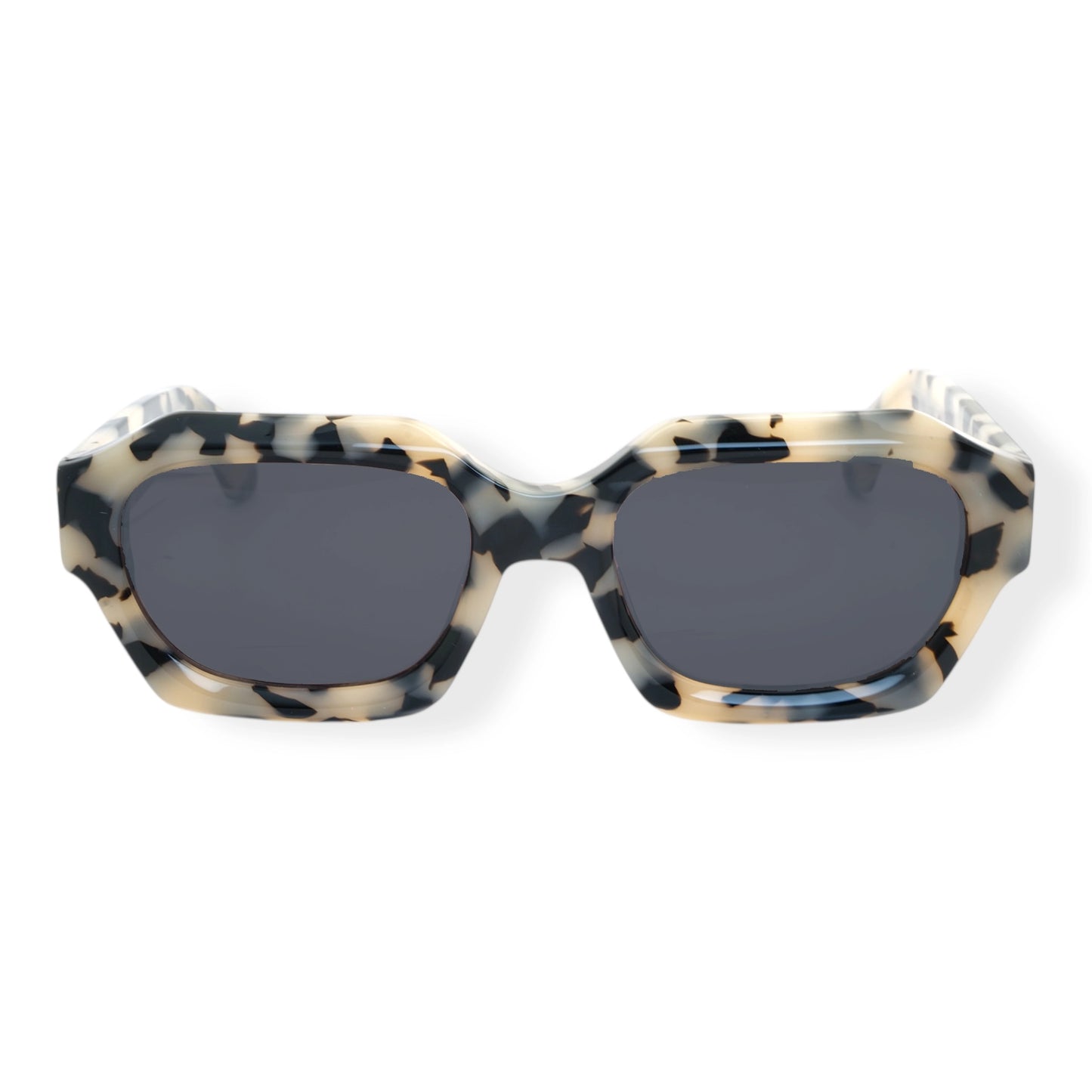 EQUILIBRIUM C2 Black and Beige Sunglasses Front View